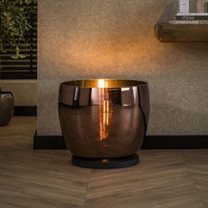 Lampe de salon moderne avec vasque en verre cuivré 41 cm NIAGARA